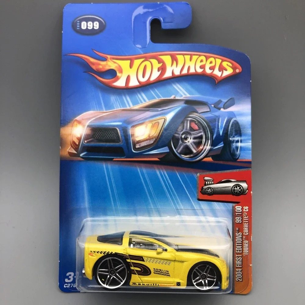 Hot Wheels 'Tooned‎ 2005 Corvette C6 2004 First Editions Car Yellow Diecast 1/64